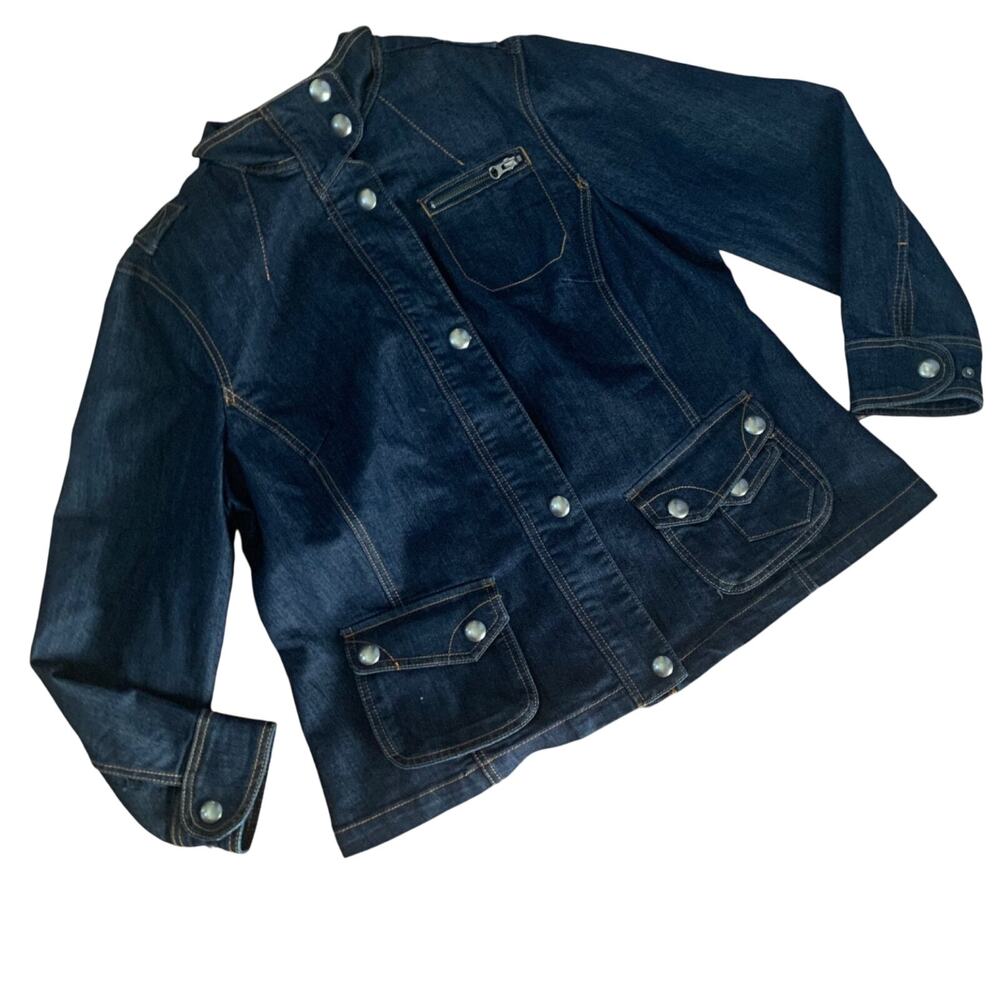 Lane Bryant size 14 16 1x denim jean jacket dark wash torrid